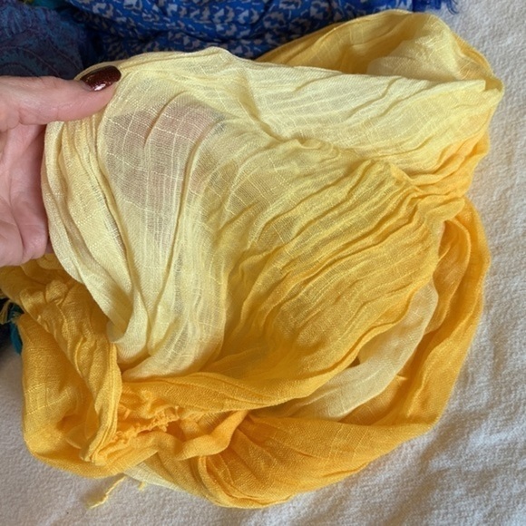 💐5/25 4 bright colored decorative scarfs wraps one infinity butterfly ombré - Picture 2 of 11